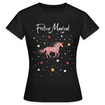 Lesbe Lesbisch Lesben Gay Einhorn Unicorn Homo - Frauen T-Shirt - Schwarz - Vorne - AI Model Female 172 dark (172cm)