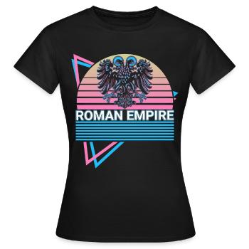 Roman Empire Medieval Heraldry Retro - Women's T-Shirt - black - Front - AI Model Female 172 dark (172cm)
