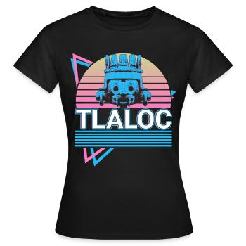 Tlaloc Aztec Dieu de la Pluie Rétro - T-shirt Femme - noir - Devant - AI Model Female 172 dark (172cm)