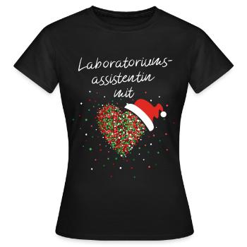 Labormedizinerin Assistentin Weihnachtsmütze - Frauen T-Shirt - Schwarz - Vorne - AI Model Female 172 dark (172cm)
