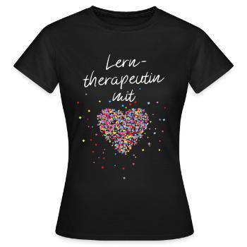 Lerntherapeutin mit Herz Lerntherapie Förderung - Frauen T-Shirt - Schwarz - Vorne - AI Model Female 172 dark (172cm)