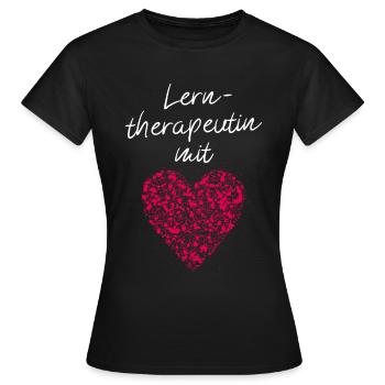 Lerntherapeutin mit Herz Nachhilfelehrerin - Frauen T-Shirt - Schwarz - Vorne - AI Model Female 172 dark (172cm)