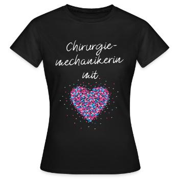 Chirurgiemechanikerin mit Herz Krankenhaus - Frauen T-Shirt - Schwarz - Vorne - AI Model Female 172 dark (172cm)