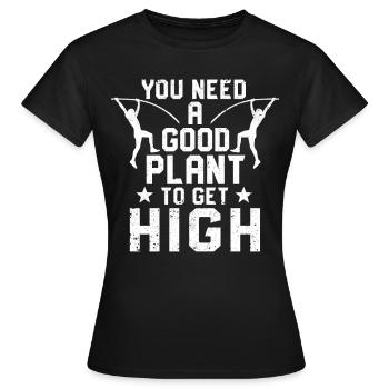 Drôle de saut à la perche saut à la perche saut à la perche Ne - T-shirt Femme - noir - Devant - AI Model Female 172 dark (172cm)