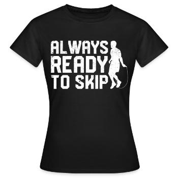 Corde à sauter drôle Corde à sauter Corde à sauter sprin - T-shirt Femme - noir - Devant - AI Model Female 172 dark (172cm)