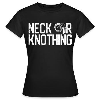 Corde à sauter drôle, Corde à sauter, Corde à sauter, Cou ou corde à sauter - T-shirt Femme - noir - Devant - AI Model Female 172 dark (172cm)