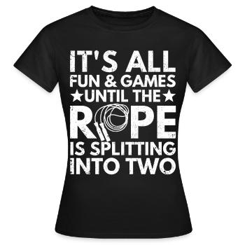 Lustiges Springseil Springseil Springseil Skip Rop - Frauen T-Shirt - Schwarz - Vorne - AI Model Female 172 dark (172cm)