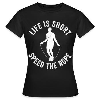 Lustiges Springseil Springseil - Frauen T-Shirt - Schwarz - Vorne - AI Model Female 172 dark (172cm)