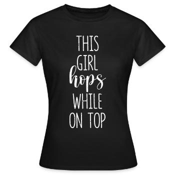 Drôle de corde à sauter cette fille sautillant - T-shirt Femme - noir - Devant - AI Model Female 172 dark (172cm)