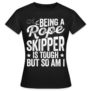 Lustiges Springseil Springseil - Frauen T-Shirt - Schwarz - Vorne - AI Model Female 172 dark (172cm)