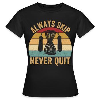Drôle de corde à sauter corde à sauter corde à sauter sprin - T-shirt Femme - noir - Devant - AI Model Female 172 dark (172cm)