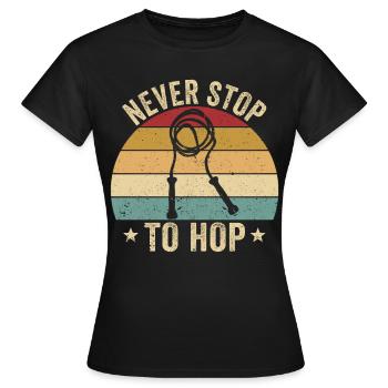 Drôle de corde à sauter corde à sauter corde à sauter sprin - T-shirt Femme - noir - Devant - AI Model Female 172 dark (172cm)