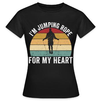Drôle de corde à sauter corde à sauter corde à sauter - T-shirt Femme - noir - Devant - AI Model Female 172 dark (172cm)