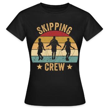 Drôle de corde à sauter corde à sauter corde à sauter sprin - T-shirt Femme - noir - Devant - AI Model Female 172 dark (172cm)