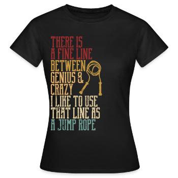 Drôle de corde à sauter corde à sauter corde à sauter - T-shirt Femme - noir - Devant - AI Model Female 172 dark (172cm)