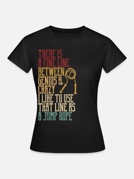 Lustiges Springseil Springseil springen Springseil - Frauen T-Shirt - Schwarz