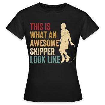 Lustiges Springseil Springseil Springseil Awesome - Frauen T-Shirt - Schwarz - Vorne - AI Model Female 172 dark (172cm)