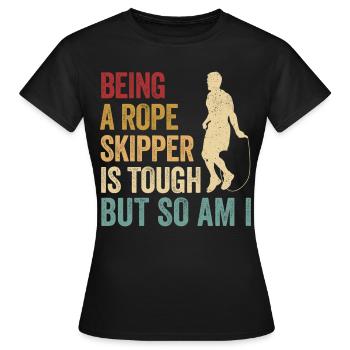 Drôle de corde à sauter corde à sauter corde à sauter - T-shirt Femme - noir - Devant - AI Model Female 172 dark (172cm)