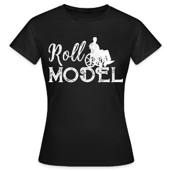 Funny Paraplegic Handicap Rollstuhl Querschnittslä - Frauen T-Shirt - Schwarz - Vorne - AI Model Female 172 dark (172cm)