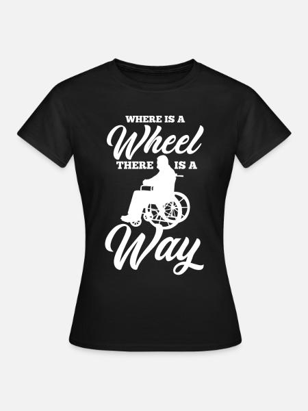 Funny Spinal Cord Injury Wheelchair Cross-Section - Women's T-Shirt - black