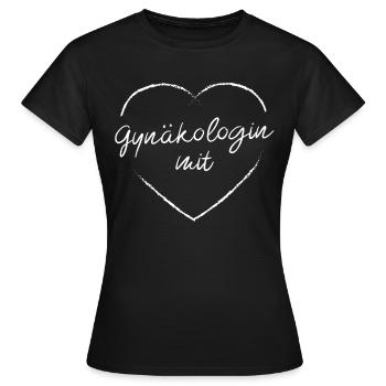 Gynécologue avec gynécologue cardiaque Clinique pour femmes - T-shirt Femme - noir - Devant - AI Model Female 172 dark (172cm)