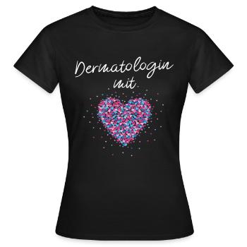 Dermatologist with Cardiac Dermatology Dermatologists - Women's T-Shirt - black - Front - AI Model Female 172 dark (172cm)