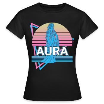 Aura Déesse de la brise Grec ancien Grec My - T-shirt Femme - noir - Devant - AI Model Female 172 dark (172cm)