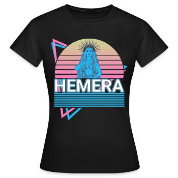 Héméra Déesse Grec Ancien Grec Mythol - T-shirt Femme - noir - Devant - AI Model Female 172 dark (172cm)