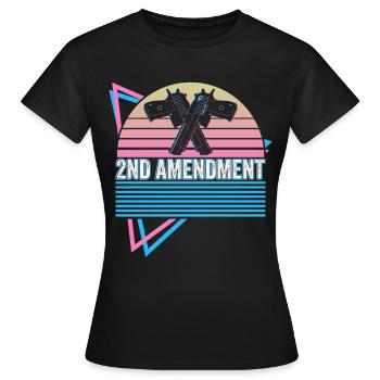 2. Retro Amendment to the Constitution - Women's T-Shirt - black - Front - AI Model Female 172 dark (172cm)