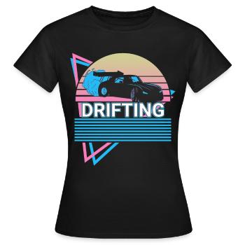 Driften Retro Drift Auto Tuning - Frauen T-Shirt - Schwarz - Vorne - AI Model Female 172 dark (172cm)