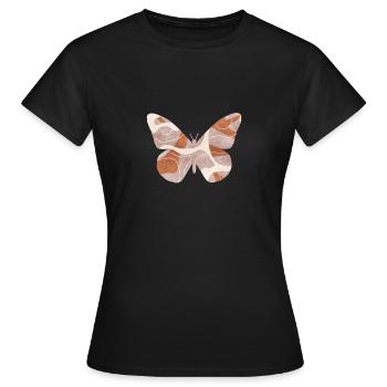 Bohemian Aesthetic Butterfly Hippie - Women's T-Shirt - black - Front - AI Model Female 172 dark (172cm)