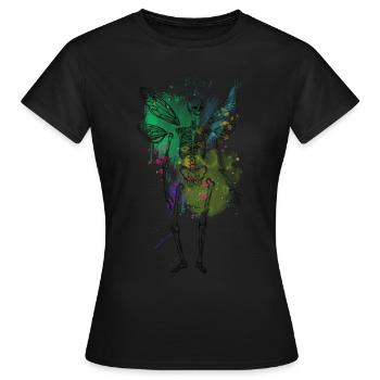 Art Academia Aesthetic Skeleton Fairycore - Women's T-Shirt - black - Front - AI Model Female 172 dark (172cm)