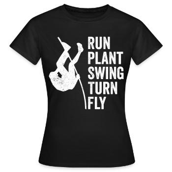 Fun Pole Vault Pole Vault Pole Vault - Women's T-Shirt - black - Front - AI Model Female 172 dark (172cm)