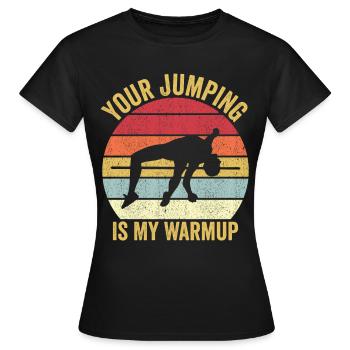 Lustiger Stabhochsprung Stabhochsprung - Frauen T-Shirt - Schwarz - Vorne - AI Model Female 172 dark (172cm)