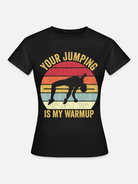 Lustiger Stabhochsprung Stabhochsprung - Frauen T-Shirt - Schwarz