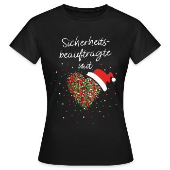 Sicherheitsbeauftragte mit Herz Kollegin Nikolaus - Frauen T-Shirt - Schwarz - Vorne - AI Model Female 172 dark (172cm)