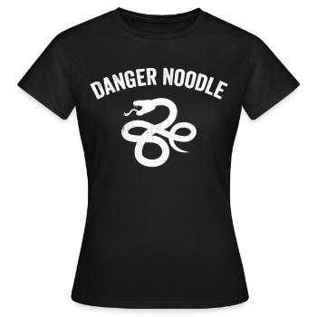 Schlange Gefahr Nudel - Frauen T-Shirt - Schwarz - Vorne - AI Model Female 172 dark (172cm)
