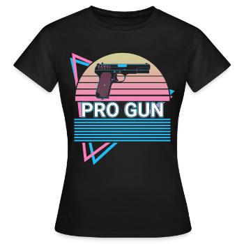 Pro Gun Retro - Women's T-Shirt - black - Front - AI Model Female 172 dark (172cm)