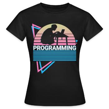 Programmierung Programmierer Retro - Frauen T-Shirt - Schwarz - Vorne - AI Model Female 172 dark (172cm)