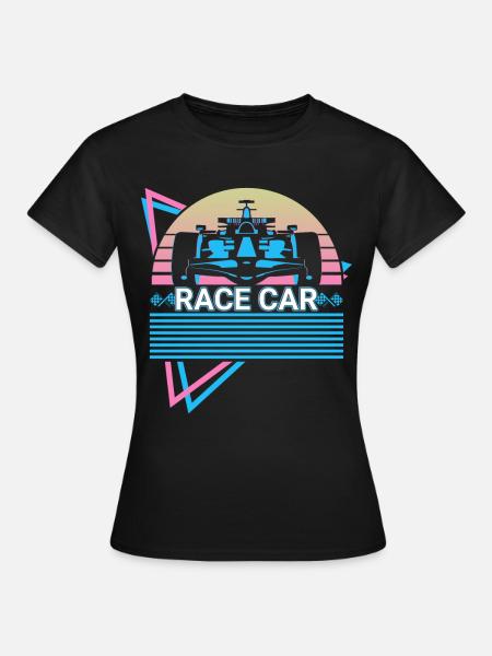 Rennwagen Retro - Frauen T-Shirt - Schwarz