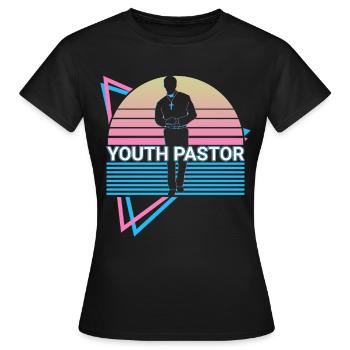 Youth Pastor Retro - Women's T-Shirt - black - Front - AI Model Female 172 dark (172cm)