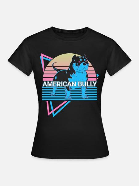 American Bully Retro - Frauen T-Shirt - Schwarz