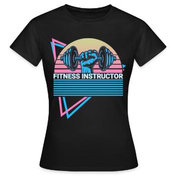 Fitness Instructor Fitness Trainer Fitness Trainer - Women's T-Shirt - black - Front - AI Model Female 172 dark (172cm)