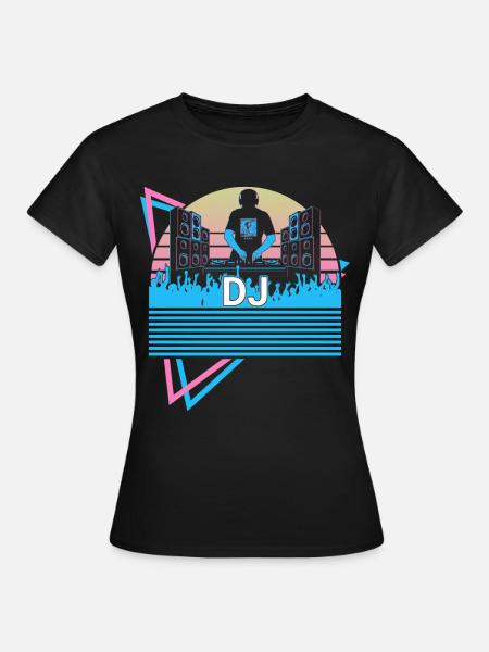 Dj Disc Jockey Retro - Frauen T-Shirt - Schwarz