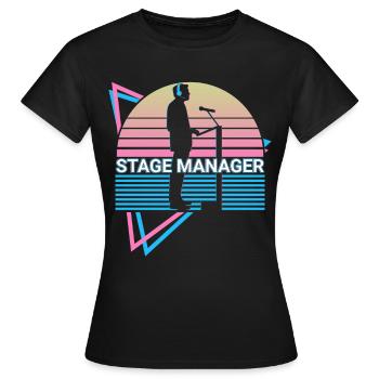 Stage Manager Retro - Women's T-Shirt - black - Front - AI Model Female 172 dark (172cm)