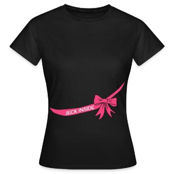 Carnaval Jeck Bébé ventre enceinte maman enceinte - T-shirt Femme - noir - Devant - AI Model Female 172 dark (172cm)