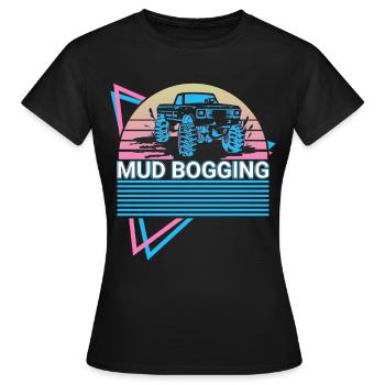 Boue Embourbage Rétro - T-shirt Femme - noir - Devant - AI Model Female 172 dark (172cm)