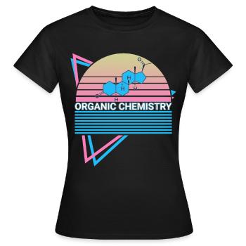 Organische Chemie Retro - Frauen T-Shirt - Schwarz - Vorne - AI Model Female 172 dark (172cm)