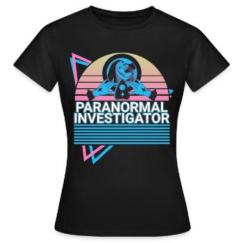 Paranormaler Ermittler Retro - Frauen T-Shirt - Schwarz - Vorne - AI Model Female 172 dark (172cm)