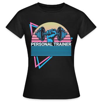 Personal Trainer Retro - Women's T-Shirt - black - Front - AI Model Female 172 dark (172cm)